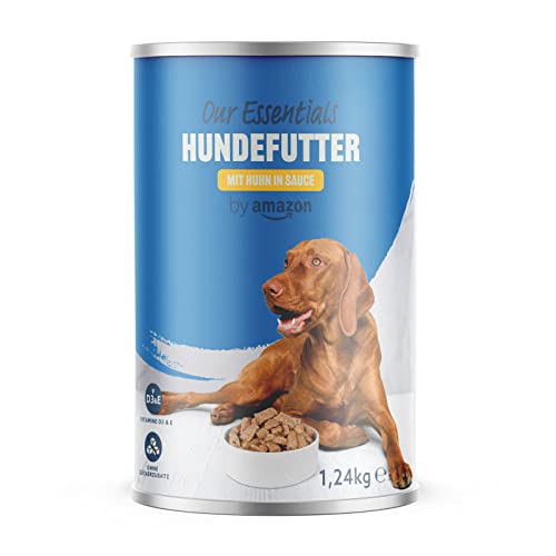 by Amazon Hundenassfutter in Dosen, Huhn in Sauce, 1.24kg (1er-Pack) von by Amazon
