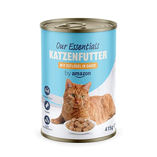 by Amazon Katzen Nassfutter Häppchen mit Geflügel in Sauce, 415g, 1er-Pack von by Amazon