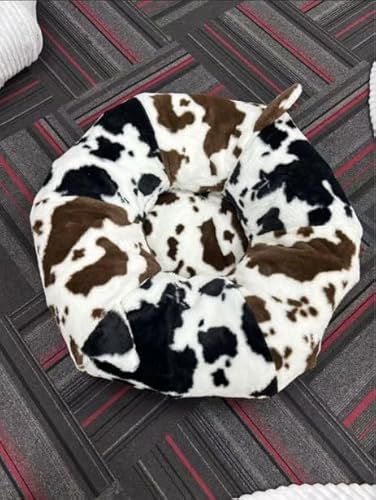 OurWarm Katzentunnelbett, Kuh Katzentunnel für Indoor-Katzen Welpe Kaninchen, Faltbarer Katzen-Donut-Tunnel mit hängendem Ball und waschbarem Kissen für Katzen und Kleintiere Indoor Outdoor von OurWarm