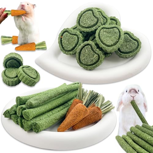 Ourdort 24 Stück Timothy Heu Sticks, Kaninchen Kauspielzeug, Grasball Timothy Heu Sticks Gras Kuchen, für Zähne für Kaninchen, Meerschweinchen, Hamster, Chinchilla, Rüben Häschen Leckerli Ourdort 24 Stück Timothy Heu Sticks, Kaninchen Kauspielzeug, Grasball Timothy Heu Sticks Gras Kuchen, für Zähne für Kaninchen, Meerschweinchen, Hamster, Chinchilla, Rüben Häschen Leckerli von Ourdort