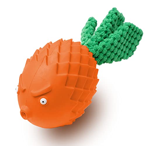Oushebck Hundespielzeug, unzerstörbar, Kauspielzeug für Welpen, langlebig, Gummi, quietschend, für kleine, mittelgroße und große Rassen, Orange Oushebck Hundespielzeug, unzerstörbar, Kauspielzeug für Welpen, langlebig, Gummi, quietschend, für kleine, mittelgroße und große Rassen, Orange von Oushebck