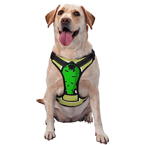 Hundegeschirr mit Kaktus-Aufdruck, für große Hunde, verstellbar, reflektierend, Haustierweste Hundegeschirr mit Kaktus-Aufdruck, für große Hunde, verstellbar, reflektierend, Haustierweste von Ousika