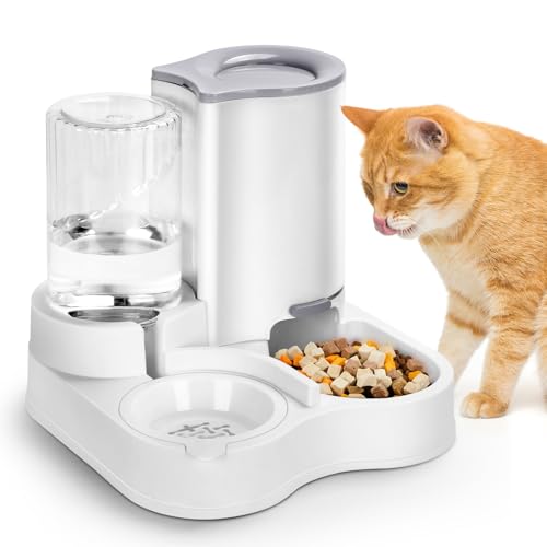 2 in 1 Pet Feeder und Wasserspender, Automatischer Katzenfutter- und Wasserspender, Schwerkraft-Haustier-Futterspender für kleine mittelgroße Hunde, Welpen, Katzen, Kätzchen 2 in 1 Pet Feeder und Wasserspender, Automatischer Katzenfutter- und Wasserspender, Schwerkraft-Haustier-Futterspender für kleine mittelgroße Hunde, Welpen, Katzen, Kätzchen von Outamateur