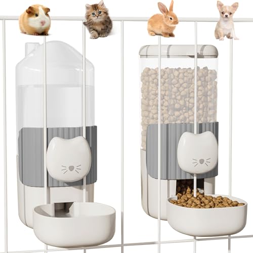 Automatischer Wasserspender für Katzenfutter, zum Aufhängen, 1 l, automatischer Schwerkraft-Futterspender und Wasserspender, Käfig, Katzen-, Hundefutter- und Wasserspender für Kätzchen, Welpen, Automatischer Wasserspender für Katzenfutter, zum Aufhängen, 1 l, automatischer Schwerkraft-Futterspender und Wasserspender, Käfig, Katzen-, Hundefutter- und Wasserspender für Kätzchen, Welpen, von Outamateur