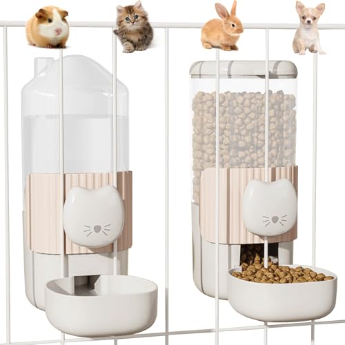 Automatischer Wasserspender für Katzenfutter, zum Aufhängen, 1 l, automatischer Schwerkraft-Futterspender und Wasserspender-Set, Käfig, Katzen-, Hundefutter- und Wasserspender für Kätzchen, Welpen, Automatischer Wasserspender für Katzenfutter, zum Aufhängen, 1 l, automatischer Schwerkraft-Futterspender und Wasserspender-Set, Käfig, Katzen-, Hundefutter- und Wasserspender für Kätzchen, Welpen, von Outamateur