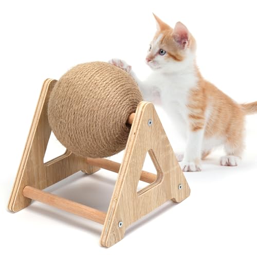 Outamateur Katzenkratzball Spielzeug, Sisal Katzenkratzball mit stabilem Ständer, Interaktives Katzenübungsspielzeug, Katzenkratzball Spielzeug für Katze Interaktives Spielen und Übung Outamateur Katzenkratzball Spielzeug, Sisal Katzenkratzball mit stabilem Ständer, Interaktives Katzenübungsspielzeug, Katzenkratzball Spielzeug für Katze Interaktives Spielen und Übung von Outamateur
