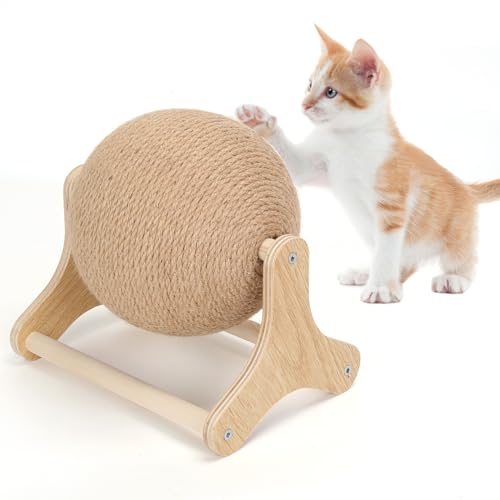 Outamateur Kratzball für Katzen, Sisal-Kratzball mit stabilem Ständer, interaktives Katzenübungsspielzeug, Katzenkratzball für interaktive Übung und Spielen Outamateur Kratzball für Katzen, Sisal-Kratzball mit stabilem Ständer, interaktives Katzenübungsspielzeug, Katzenkratzball für interaktive Übung und Spielen von Outamateur
