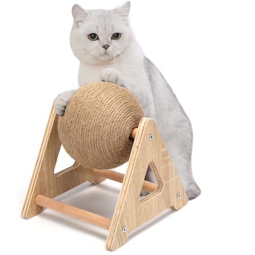 Outamateur Kratzball für Katzen, Sisal-Kratzball mit stabilem Ständer, interaktives Katzenübungsspielzeug, interaktives Spielen und Übung für Kätzchen, Katzen, kleine Haustiere Outamateur Kratzball für Katzen, Sisal-Kratzball mit stabilem Ständer, interaktives Katzenübungsspielzeug, interaktives Spielen und Übung für Kätzchen, Katzen, kleine Haustiere von Outamateur