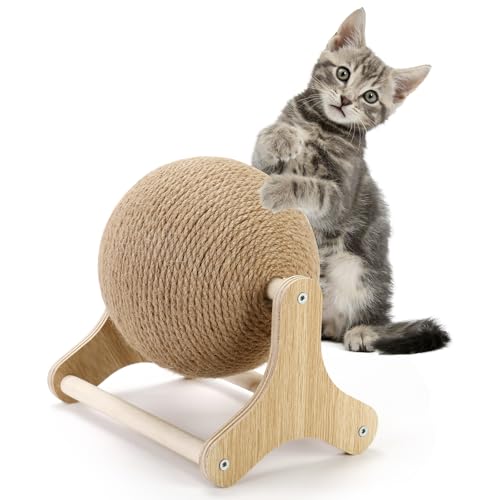 Outamateur Sisal-Kratzball, Katzenkratzball, Spielzeug mit stabilem Ständer, interaktives Übungsspielzeug für kleine Haustiere, interaktive Übung und Spielen Outamateur Sisal-Kratzball, Katzenkratzball, Spielzeug mit stabilem Ständer, interaktives Übungsspielzeug für kleine Haustiere, interaktive Übung und Spielen von Outamateur