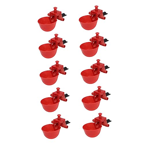Outanaya 30Stücke Automatische Tränke für Geflügel Einstellbare Wassermenge Rotes Trinkgefäß für Hühner Tauben Wachteln für Eimer oder Behälter Kunststoff Outanaya 30Stücke Automatische Tränke für Geflügel Einstellbare Wassermenge Rotes Trinkgefäß für Hühner Tauben Wachteln für Eimer oder Behälter Kunststoff von Outanaya