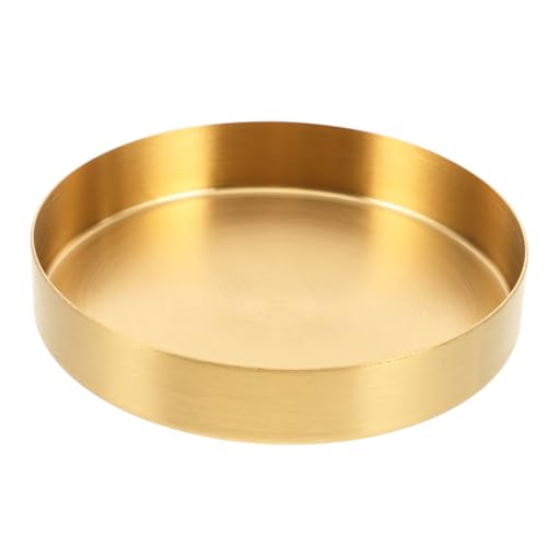 Outanaya Blumentopf Tablett Blumen-tropfschalen Topf Untertasse Pflanzer Wasserfänger Auffangschale Für Pflanzenwasser Pflanzschale Pflanzer Wasserschale Rostfreier Stahl Golden von Outanaya