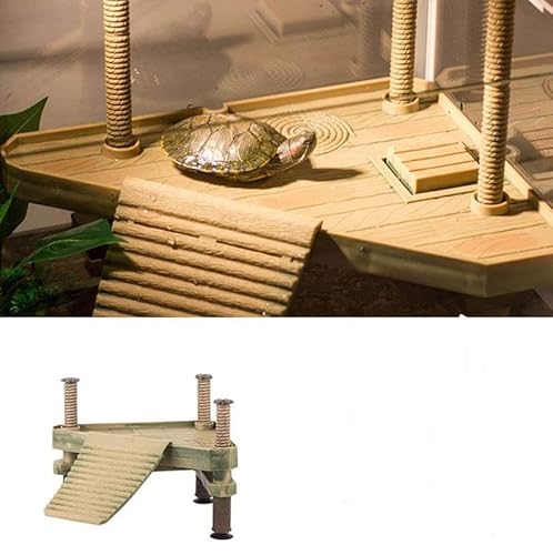 Outbit Turtle Dock, Schildkröte Insel, Schildkröten plattform - 1 PC Reptile Turtle Frog Floating Platform, Aalen Plattform für Aquarium, Tankzubehör (S M) (Größe : S) von Outbit