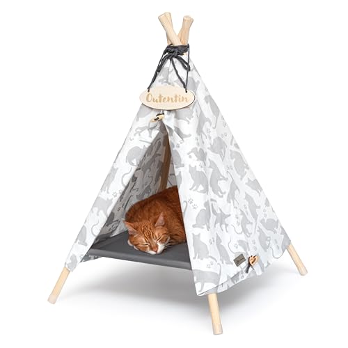 Outentin hundehöhle für kleine Hunde und Haustier – Stylish Katzenbett höhle – Modische hundehütte Indoor – Katzenzelt und cat House – viele Muster– Hunde und Katzen Tipi- 53x53x70cm - Katzen Outentin hundehöhle für kleine Hunde und Haustier – Stylish Katzenbett höhle – Modische hundehütte Indoor – Katzenzelt und cat House – viele Muster– Hunde und Katzen Tipi- 53x53x70cm - Katzen von Outentin