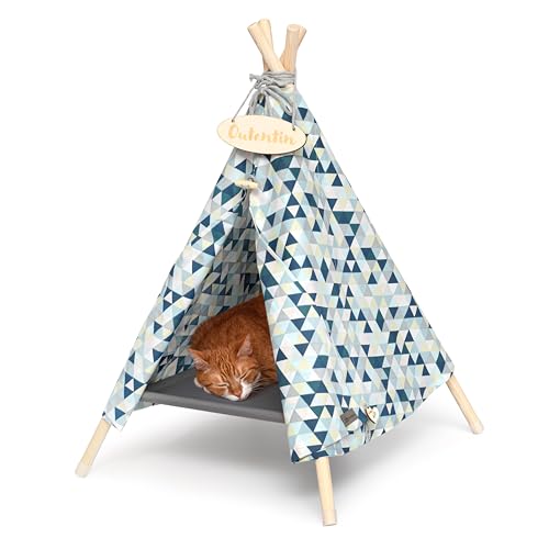 Outentin hundehöhle für kleine Hunde und Haustier – Stylish Katzenbett höhle – Modische hundehütte Indoor – Katzenzelt und cat House – viele Muster– Hunde und Katzen Tipi- 53x53x70cm - Dreiecke Outentin hundehöhle für kleine Hunde und Haustier – Stylish Katzenbett höhle – Modische hundehütte Indoor – Katzenzelt und cat House – viele Muster– Hunde und Katzen Tipi- 53x53x70cm - Dreiecke von Outentin