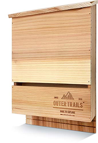 Outer Trails Fledermaushaus Outdoor Fledermaus-Lebensraum, natürliches Zedernholz, 3 Kammern Outer Trails Fledermaushaus Outdoor Fledermaus-Lebensraum, natürliches Zedernholz, 3 Kammern von Outer Trails