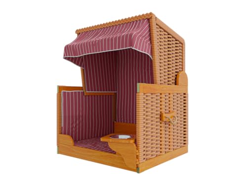 Outgarden Hundestrandkorb Kieferholz | Hundehütte inkl. Schützhülle | Schwenkbarer Wasser-/Futternapf | Sonnenschutz für Hunde & Katzen |Braun mit Rot-weißen| Perfekt für kleine Hunde Outgarden Hundestrandkorb Kieferholz | Hundehütte inkl. Schützhülle | Schwenkbarer Wasser-/Futternapf | Sonnenschutz für Hunde & Katzen |Braun mit Rot-weißen| Perfekt für kleine Hunde von Outgarden