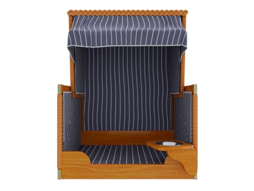 Outgarden Hundestrandkorb Kieferholz| Hundehütte inkl. Schützhülle | Schwenkbarer Wasser-/Futternapf | Sonnenschutz für Hunde & Katzen | Schwarz mit weißen Streifen | Perfekt für kleine Hunde Outgarden Hundestrandkorb Kieferholz| Hundehütte inkl. Schützhülle | Schwenkbarer Wasser-/Futternapf | Sonnenschutz für Hunde & Katzen | Schwarz mit weißen Streifen | Perfekt für kleine Hunde von Outgarden