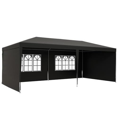 Outsunny 6x3m Partyzelt Pavillon Festzelt Outdoor Terrasse Überdachung Unterstand mit Fenstern und Seitenteilen Dunkelgrau Outsunny 6x3m Partyzelt Pavillon Festzelt Outdoor Terrasse Überdachung Unterstand mit Fenstern und Seitenteilen Dunkelgrau von Outsunny