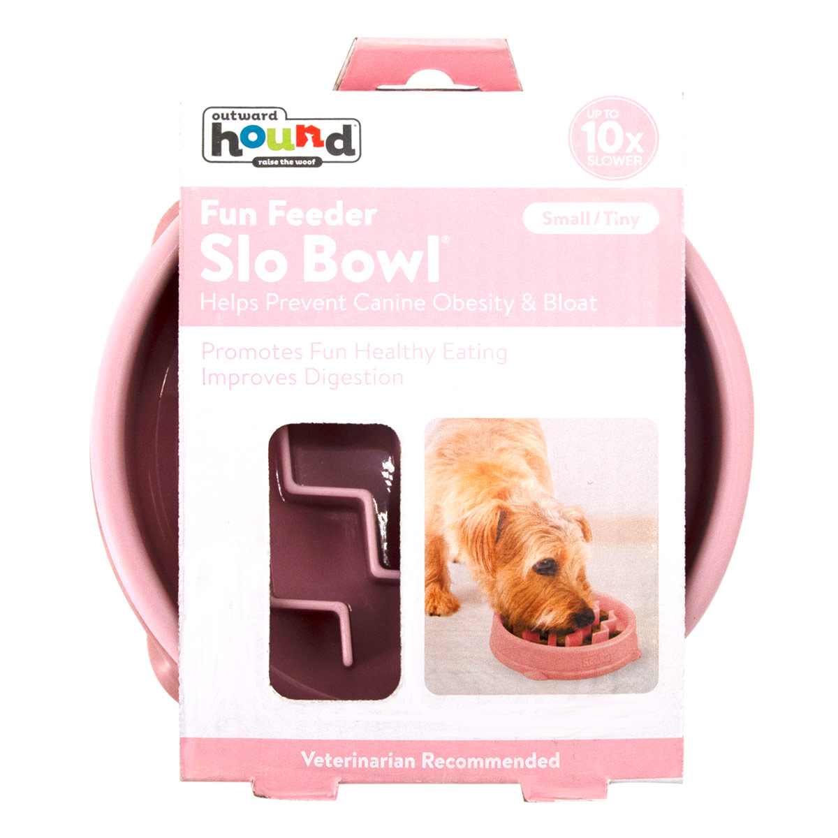 Fun Feeder Slo Bowl Anti Schling Small Wave Pink von Outward Hound