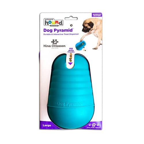 Nina Ottosson Pyramid Leckerli-Spender Gehirn und Bewegung Spiel für Hunde, groß, blau Nina Ottosson Pyramid Leckerli-Spender Gehirn und Bewegung Spiel für Hunde, groß, blau von Outward Hound