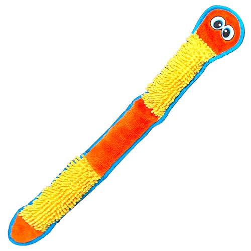 Outward Hound Invincibles Nubby Blue Snake Hundespielzeug – Fülllos, robust und langlebig, Quietscher, XL von Outward Hound