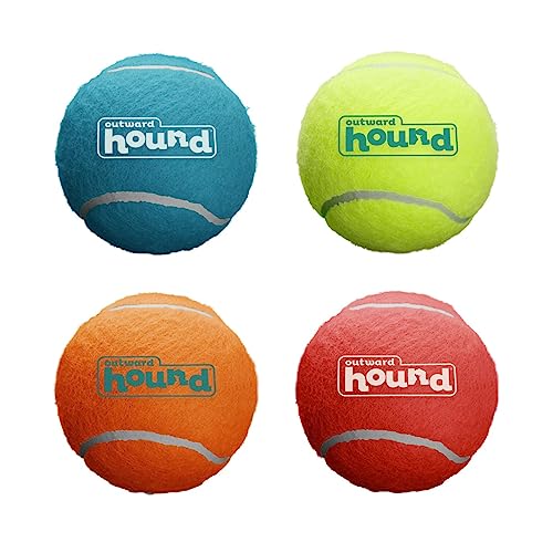 Outward Hound Squeaker Ballz - Hundespielzeug zum Apportieren - Größe M - 4er-Pack von Outward Hound
