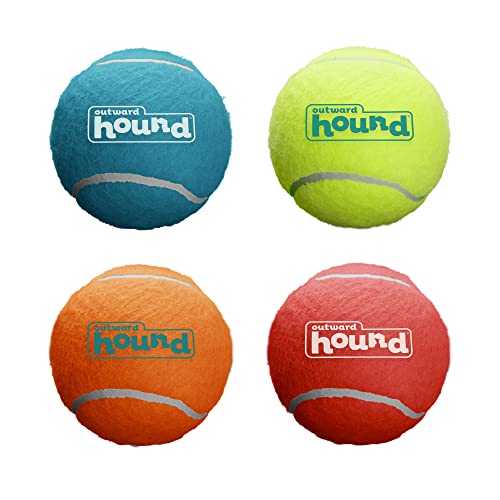 Outward Hound Squeaker Ballz - Hundespielzeug zum Apportieren - Größe M - 4er-Pack von Outward Hound