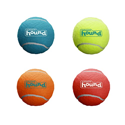 Outward Hound Squeaker Ballz - Hundespielzeug zum Apportieren - Größe S - 4er-Pack von Outward Hound