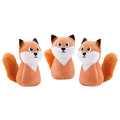 Outward Hound Squeakin' Fox Hide A Puzzle Plush Replacement Dog Toys - 3 Pack von Outward Hound