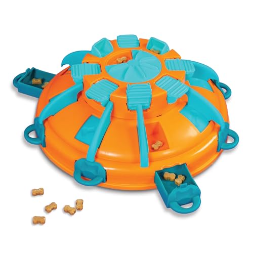 Outward Hound by Nina Ottosson Tower of Treats Level 4 Expert Hundeleckerli-Puzzle zur Beschäftigung, Orange von Outward Hound