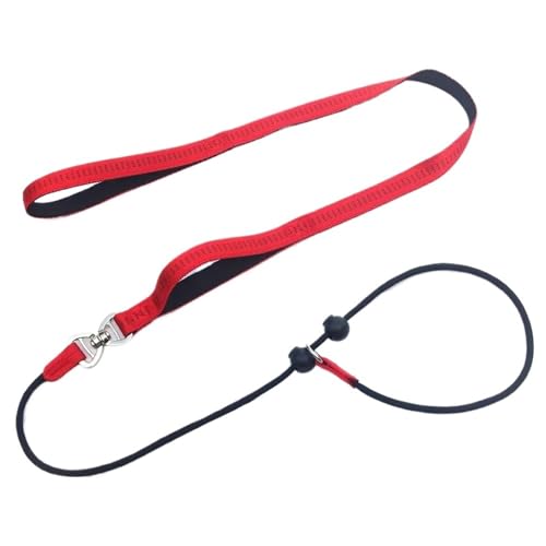150 cm Hundetrainings-Rundseil Reflektierende Nylon-P-Kette Laufleine Halsband Einstellbar for Kleine Mittelgroße Hunde Heimtierbedarf(Red) von Ouxk
