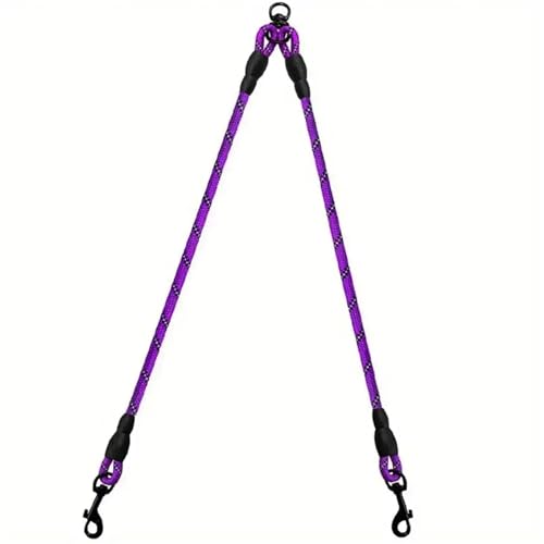 Doppelte Hundeleine – 360° Drehbare, Verwicklungsfreie Laufleine for Kleine Hunde – Doppelter Spaß Und Doppelte Sicherheit Beim Spazierengehen(Purple) von Ouxk