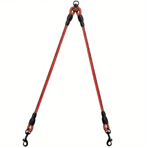 Doppelte Hundeleine – 360° Drehbare, Verwicklungsfreie Laufleine for Kleine Hunde – Doppelter Spaß Und Doppelte Sicherheit Beim Spazierengehen(Red) von Ouxk