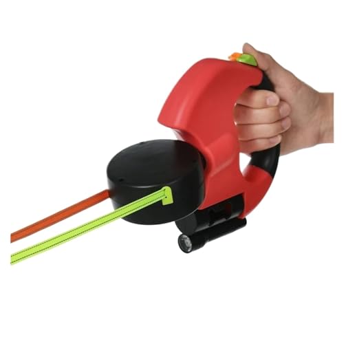 Einziehbare Hundeleine for Kleine Hunde, Reflektierende Doppel-Haustierleine, Le&ad, 360-Grad-Drehgelenk, Kein Verwickeln, Doppelte Hundeleine for Spazierengehen Mit Lichtern(Red) von Ouxk
