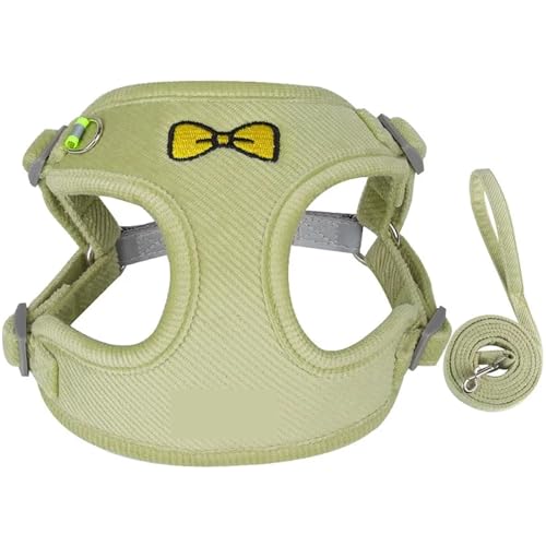 Haustier Hundegeschirr Reflektierende Verstellbare Atmungsaktive Weste Polyester Mesh Geschirre Brustgurt for Hunde Katzenhalsband Hundezubehör(Green,XL) von Ouxk