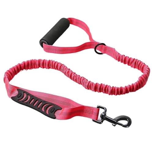 Haustier-Zugseil Explosionsgeschützte Impuls-Elastische Haustier-Leine Hundespaziergang Reflektierende Leine Haustierbedarf Hundeleine(Rose red) von Ouxk
