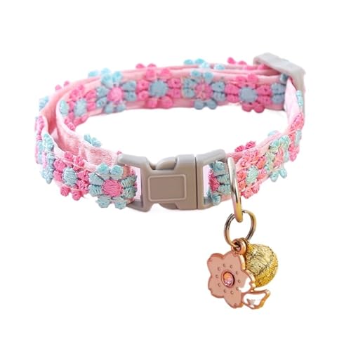 Haustierhalsband Mit Glocke, Cartoon-Fußabdruck, Buntes Hundehalsband for Welpen Und Kätzchen, Verstellbare Sicherheitsglocke, Ri&ng-Halskette, Haustierzubehör(B,2PCs) von Ouxk