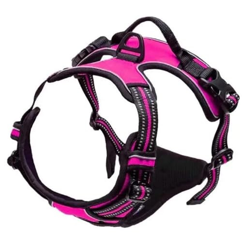 Hundehalsbänder Geschirre Große Westen Leine Tiershop Alles for Hunde Leder Welpenzubehör Mittel Klein Set(Rose Red,L) von Ouxk