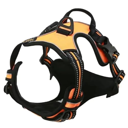 Hundehalsbänder Geschirre Große Westen Leine Tiershop Alles for Hunde Leder Welpenzubehör Mittel Klein Set(Yellow,S) von Ouxk