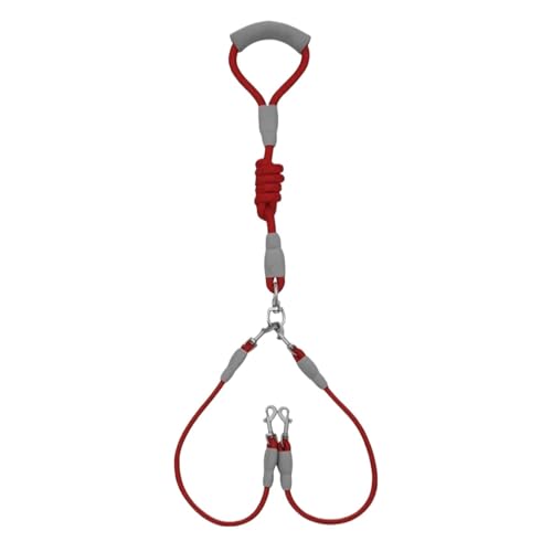 Hundeleine Walk-Hundeleine Mittlere Doppel-Hundekette Doppelleine Eine Schleppleine Zwei Leinen Mit Tierbedarf(Hong-C) von Ouxk