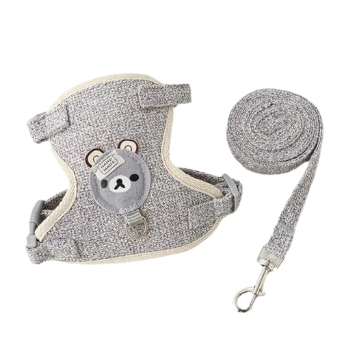 Katzen- Und Hundegeschirr Mit Leine, Verstellbare Weste, Atmungsaktives Mesh, Verstellbares Brustgeschirr for Spaziergänge Im Freien, Katzen-Haustierbedarf(C,M) von Ouxk