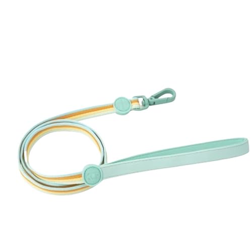 Schillerndes Hundehalsband In Blockfarben Und Bequemes Hundegeschirr, Weste, Haustierleine for Kleine Und Mittelgroße Hunde(Green Leash,M) von Ouxk