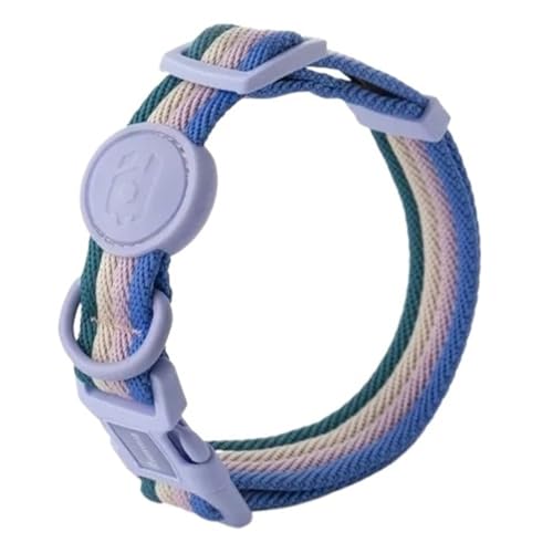 Schillerndes Hundehalsband In Blockfarben Und Bequemes Hundegeschirr, Weste, Haustierleine for Kleine Und Mittelgroße Hunde(Purple Collar,L) von Ouxk