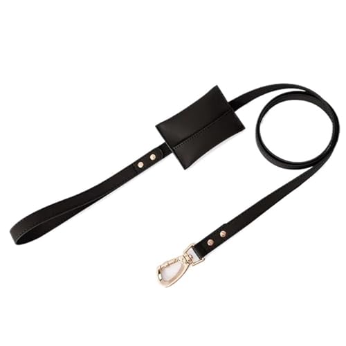 Verstellbares Hundegeschirr Und Leine Aus Weichem Leder for Kleine Und Mittelgroße Hunde. Bequemer Brustgurt for Sicheres Spazierengehen.(Black Rope,S) von Ouxk