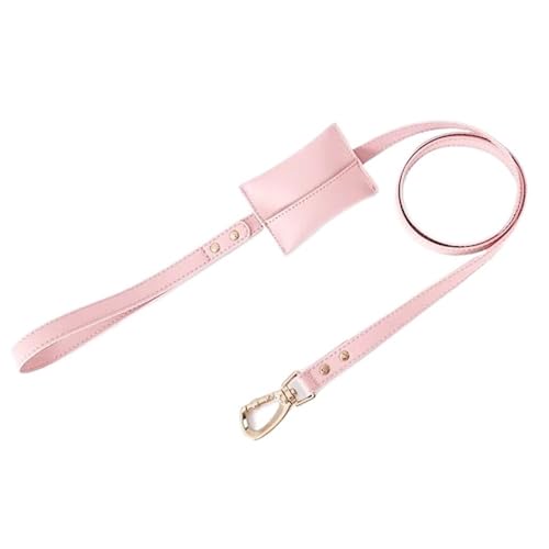 Verstellbares Hundegeschirr Und Leine Aus Weichem Leder for Kleine Und Mittelgroße Hunde. Bequemer Brustgurt for Sicheres Spazierengehen.(Pink Rope,M) von Ouxk
