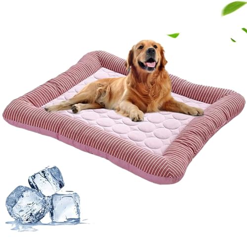 Oveallgo Holivas Coolcomfort-Premium Kühlmatte, Nordseepfote KüHlmatte FüR Den Sommer, Druckaktiviertes Gel, Automatische Kühlung, Kühlmatte für Hunde Sommer (Rosa, S(45x35cm)) von Oveallgo