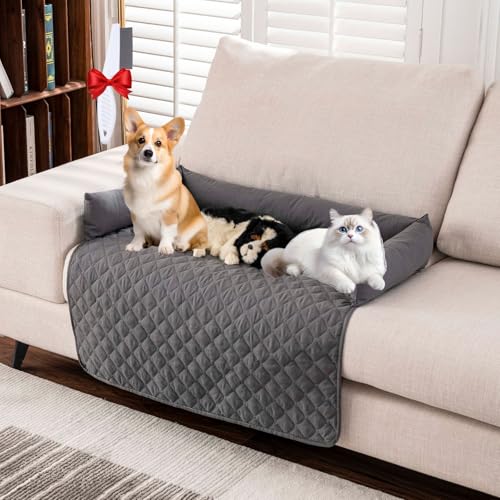 Oveallgo Pelzbarn Kühlendes Sofabett, Pelzbarn Kühlendes Sofabett Hundebett Cooling Bed, Pelsbarn Heatrelief Cooling Dog Bed (Dunkelgrau, 70 * 70cm) von Oveallgo