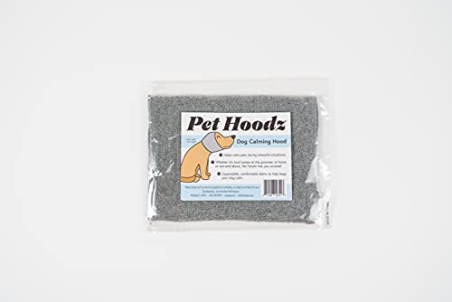Pet Hoodz für Hunde, Angstzustände, Fellpflege, Ohrenschützer, Ohrenschutz, beruhigend, Ohrenkompression, Haustier-Kapuzenpullover, Hunde-Kapuzenpullover (groß, grau) von Over The Moon Pet Products