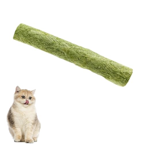 Ovvkultoc Katzengras Beißstab, Kaustäbchen für Katzen Kätzchen, Katzengras Zähne Reiniger, Katzenminze Spielzeug Sticks Kauen Stick Katze Beißspielzeug für Haarballen Entfernung von Ovvkultoc