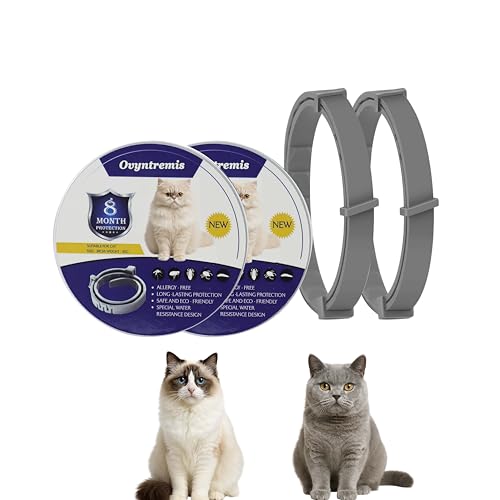 2er Set Katzenhalsbänder, Wasserdicht und Verstellbar, 39cm lang, Mit Natürlichen Ätherischen Ölen, Bietet Komfort und Schutz, Geeignet für Katzen ab 7 Wochen 2er Set Katzenhalsbänder, Wasserdicht und Verstellbar, 39cm lang, Mit Natürlichen Ätherischen Ölen, Bietet Komfort und Schutz, Geeignet für Katzen ab 7 Wochen von Ovyntremis